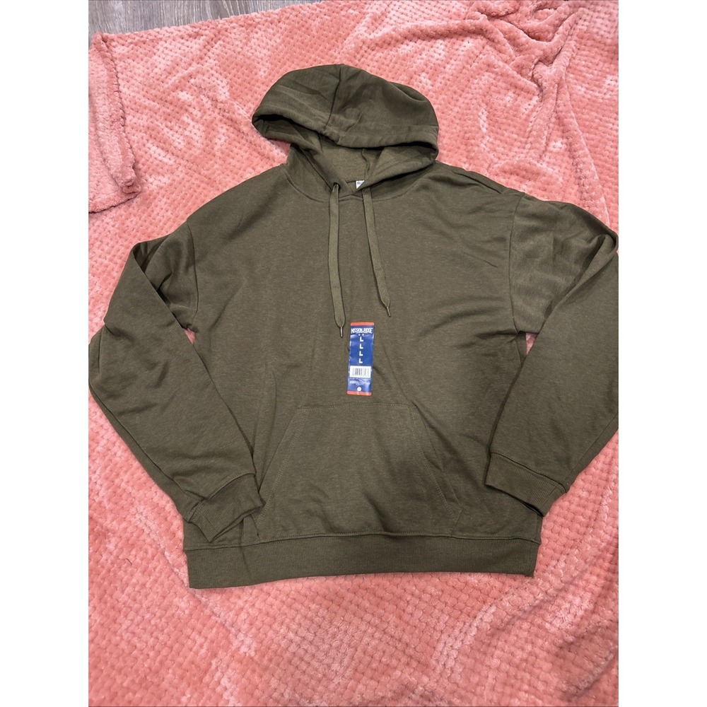 Mission Ridge Men's Long Sleeve Army Green Hoodie Pullover Pockets Small
